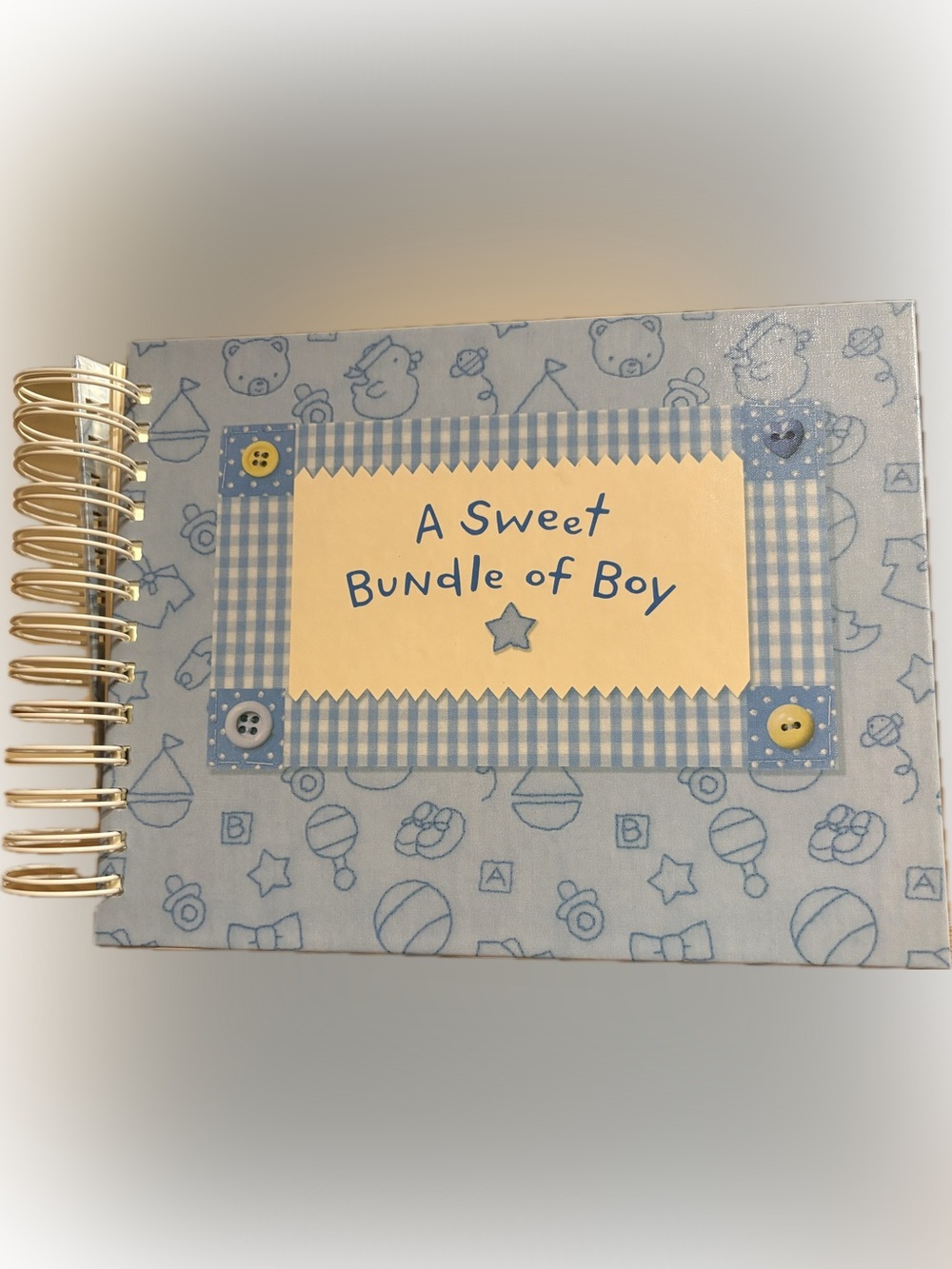 🩵Hallmark💙Blue and Cream "It's a Boy" Mini-Scrapbook Kit